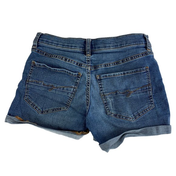 SOHO 0 Denim Jean Shorts Mini Short Cuffed XS - Picture 2 of 4